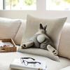 Cute Bunny Butt Design Pillowcase: Add a Whimsical Touch To Your Home! Sofa Cushion Cover, Home Decoration, 2D Printing