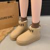 Fashion Outdoor Non-slip Ladies Ankle Boots Winter 2024 Snow Boots for Women Plus Velvet Platform Warm Short Plush Womens Shoes