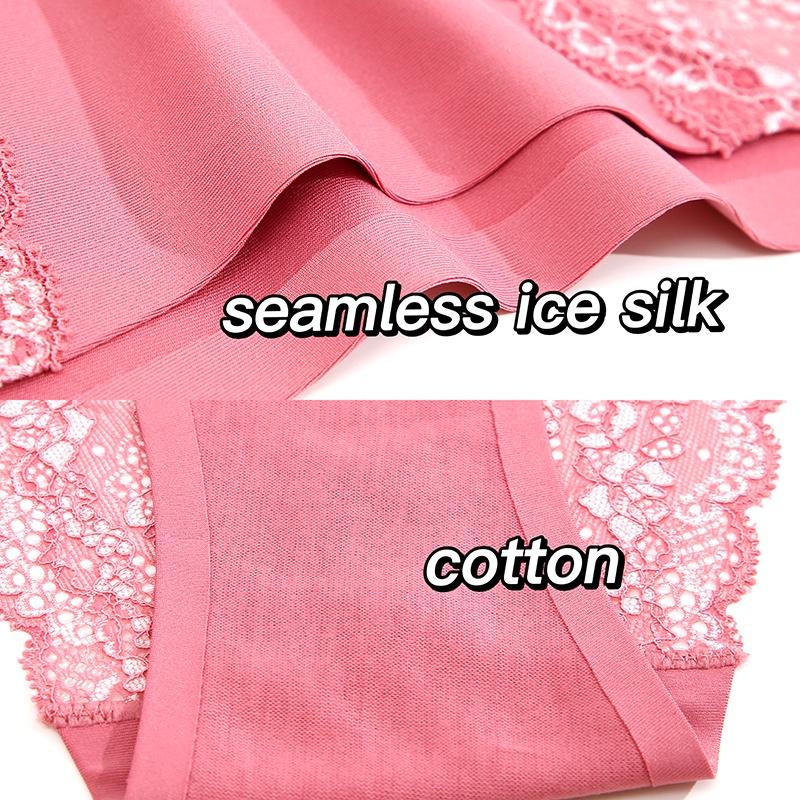 Бесшовные стринги FINETOO, нижнее белье, регулируемые трусики S-XL, женские кружевные трусики, шелковые трусики для женщин