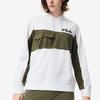 Fila Logo Print Hooded Sweatshirt With Front Pocket Men Sweatshirts Standard-White F11M138202F-WT