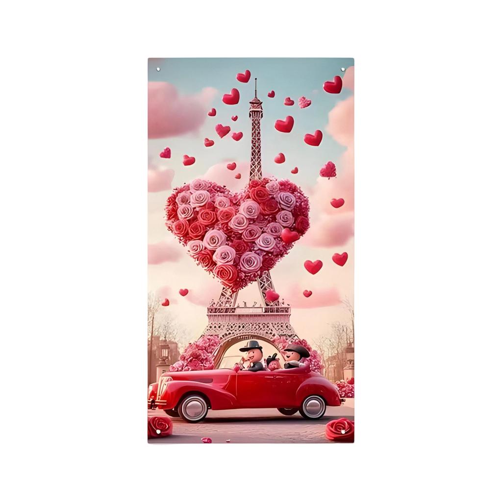 Valentine's Day Door Curtain Decoration Party Atmosphere Love Hanging Flag Decoration Door Frame Door Cover