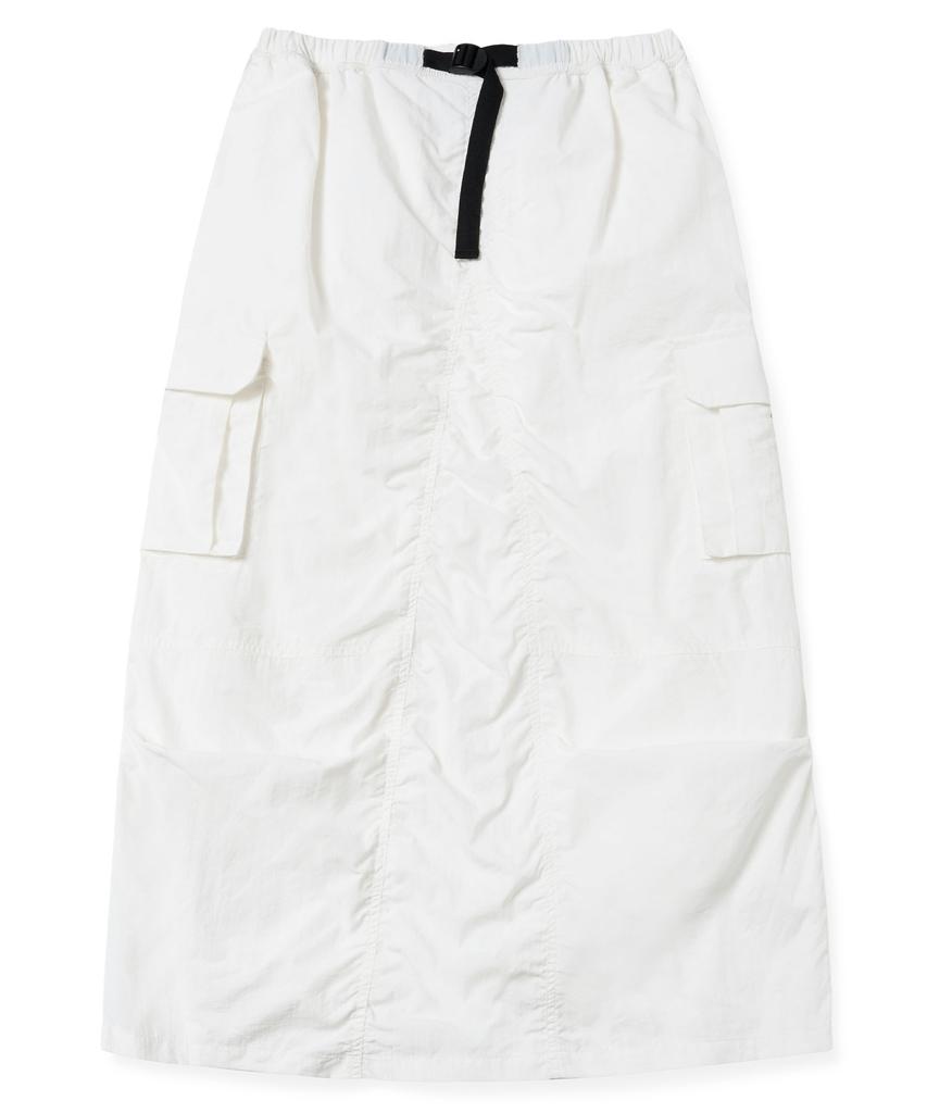 Brown Bless W Tag Puckering Nylon Skirts - Ivory