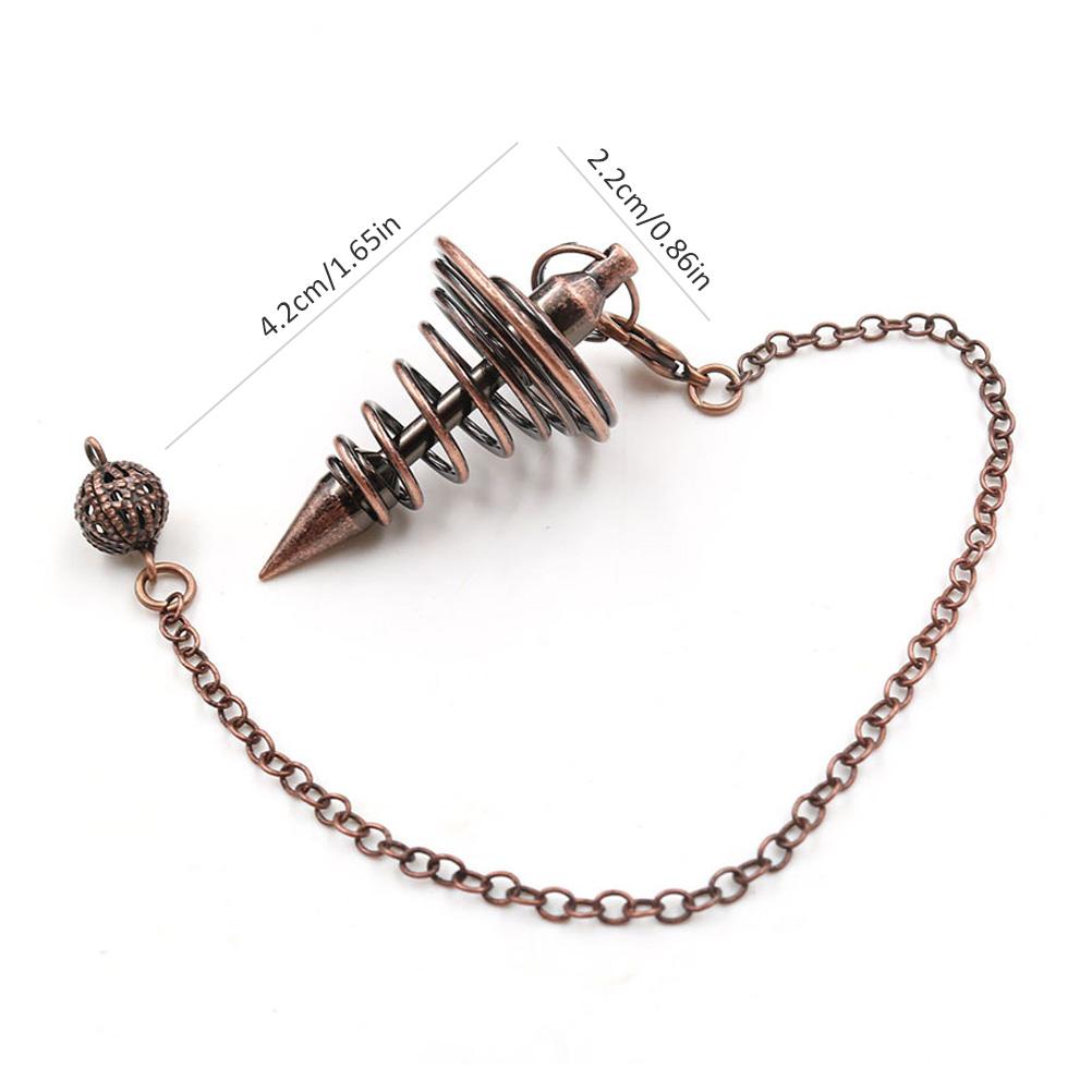 Metal Spiritual Pendulum for Divination Threaded Dowsing Pendulum Healing Pendulum Chain