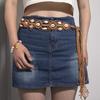 Bohemian Style Cotton Rope Shell Women's Wide Waistband Tie