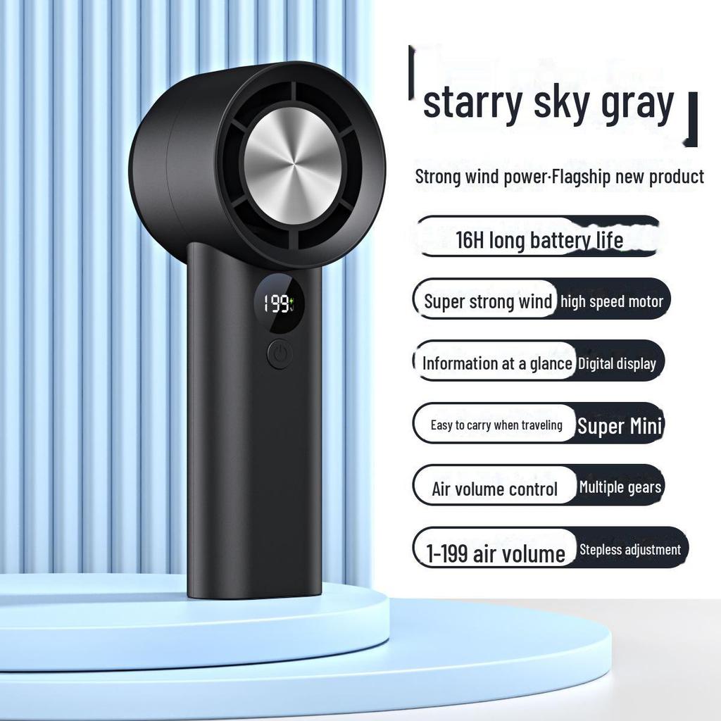 2025 USB-перезаряжаемый портативный 100-скоростной безлистный мини-турбовентилятор