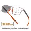 Photochromic Multifocal Reading Glasses For Men Women Blue Light Blocking Presbyopia Eyewear Outdoor Uv Sunglasses +1.0 To +4.0