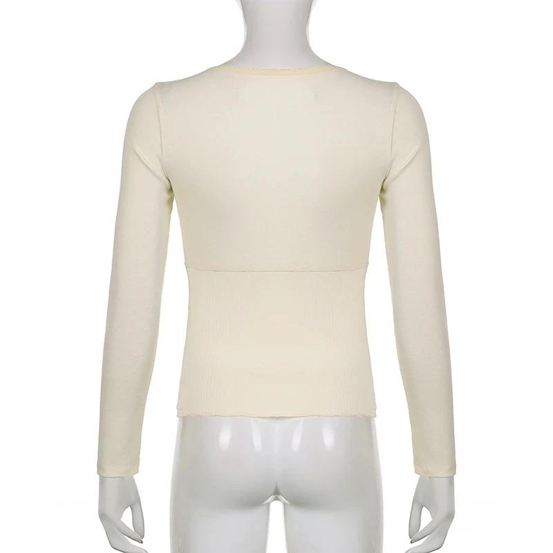 Y2K Kawaii Korean Clothing Cute Retro Cotton Tops Lace Patchwork Buttons Kawaii Tshirts Autumn Square Collar Chic Casual Shirts