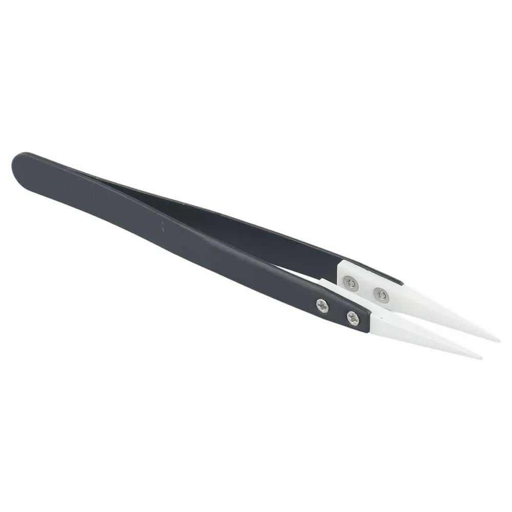 3pcs Precision Tweezers Set Straight Tip Small Curved Large Curved Stainless Steel Tools for Electronics Jewelry Repair and Crafting