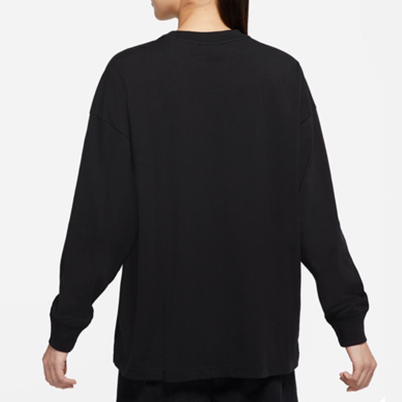 Nike Спортивная одежда Essential Logo пуловер с капюшоном женские топы черный DM6233-010