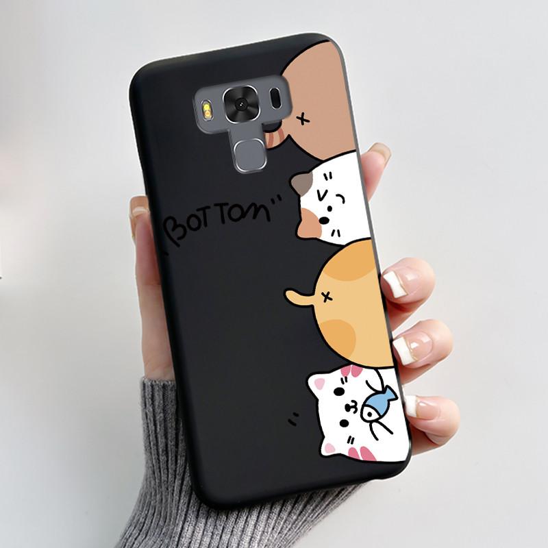 Чехол для Asus ZenFone 3 Max ZC553KL Capa Coque Милый Мультяшный Принт Чехол Защитная Крышка Мягкий Силикон Черный Корпус Funda