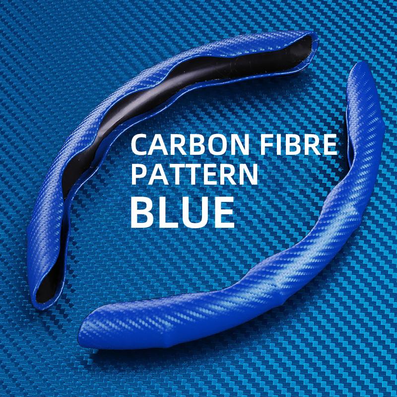 1 пара автомобильных чехлов на руль из углеродного волокна, авто универсальный чехол на руль, автомобильные аксессуары, противоскользящий интерьер