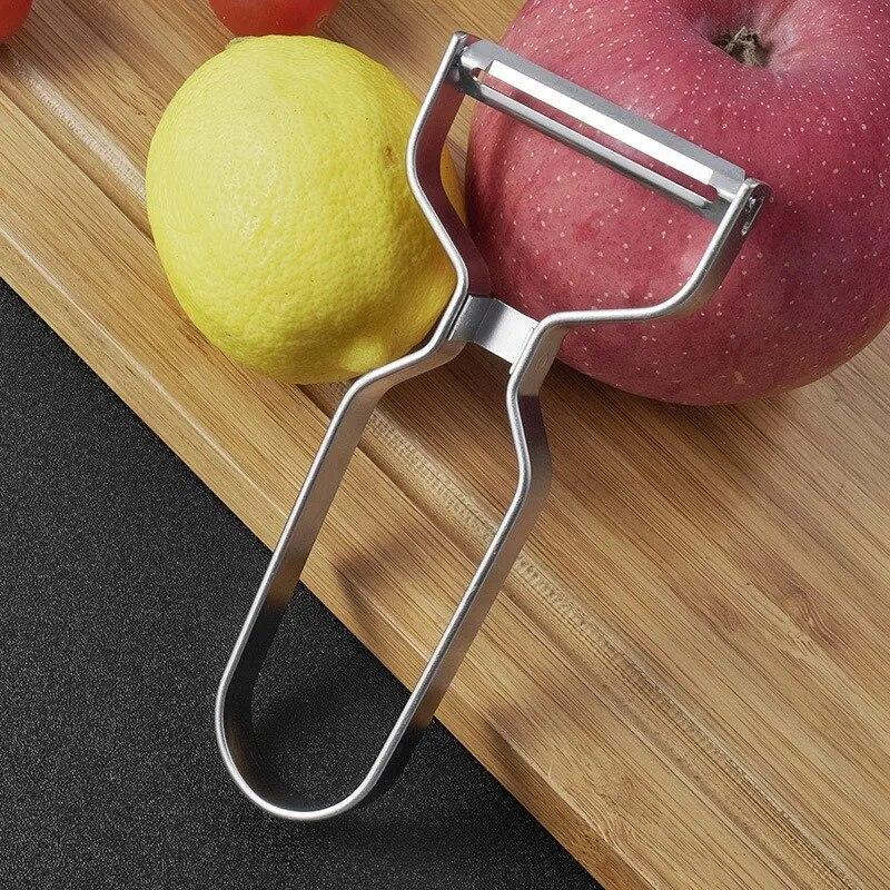1 шт. Многофункциональная кухонная овощечистка из нержавеющей стали, инструменты для фруктового овощного салата, терка для картофеля, моркови, резак