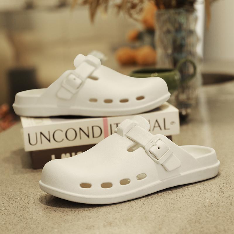 Мода Мода Сабо Тапочки Женские Мужские Уличные Противоскользящие Тапочки Обувь Ева Мягкая Подошва Шлепанцы Новые Водонепроницаемые Медицинские Тапочки