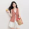 SLLSKY Korean Style Plaid Camisole and Shirt Two-Piece Set