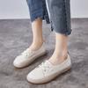 Genuine leather female pregnant women summer models flat-bottomed beef tendon bottom shallow mouth retro Mori large size single shoes female