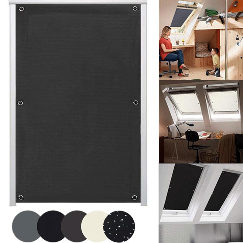 Suction Cup Curtain Sunshade Adjustable Blackout Blinds Foldable Curtain Removable Cloth