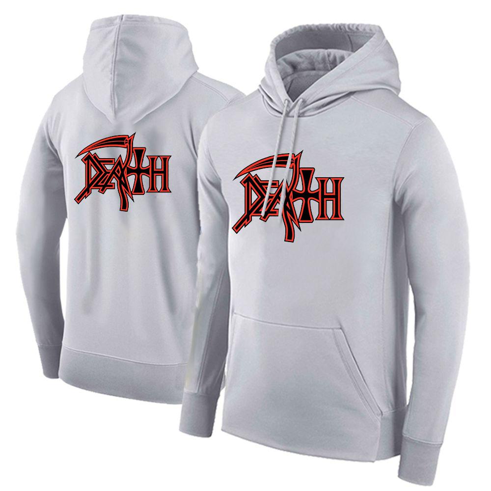 Death Rock Band Heavy Metal Printed New Men's Fashion Hoodies Comfortable Sweatshirts Harajuku Zipper Jackets Solid Color Coat