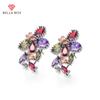 Arrival Gorgeous Big Flower Stud Earrings For Women Wedding Engage Dance Party Noble Brilliant Zircon Stone Earrings