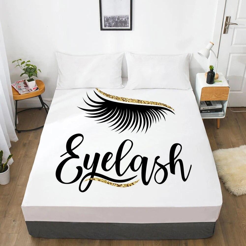 Простыня наматрасник с резинкой Простыни Постельное белье Простыня размера Queen King 90/160X200CM Magical Lash