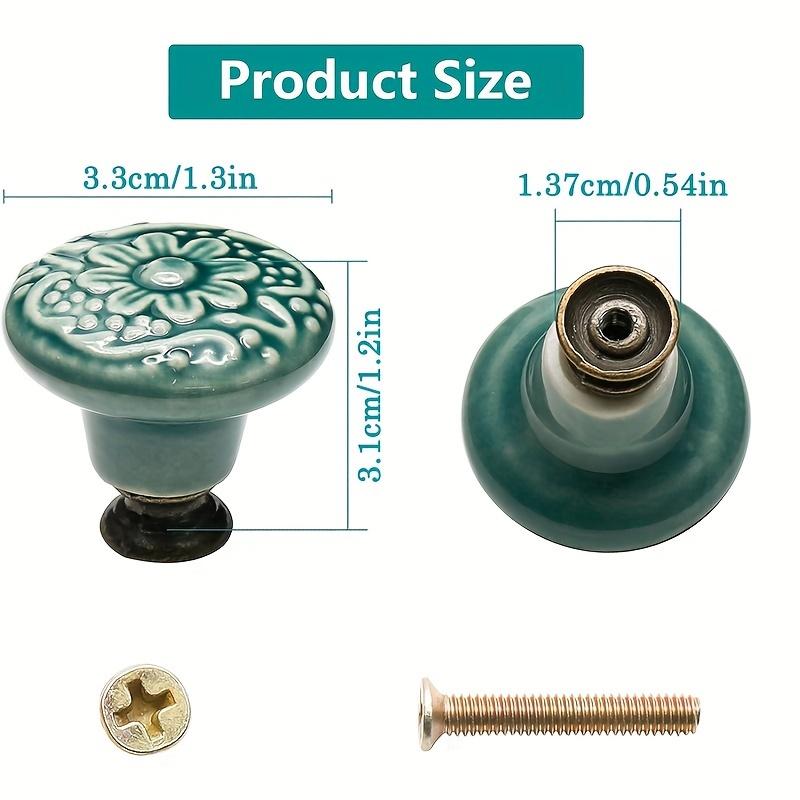 12 шт., керамические ручки для шкафа, ручки для комода, ручки для выдвижных ящиков, дверные ручки, ручки для выдвижных ящиков, ручки для комода с монтажными винтами