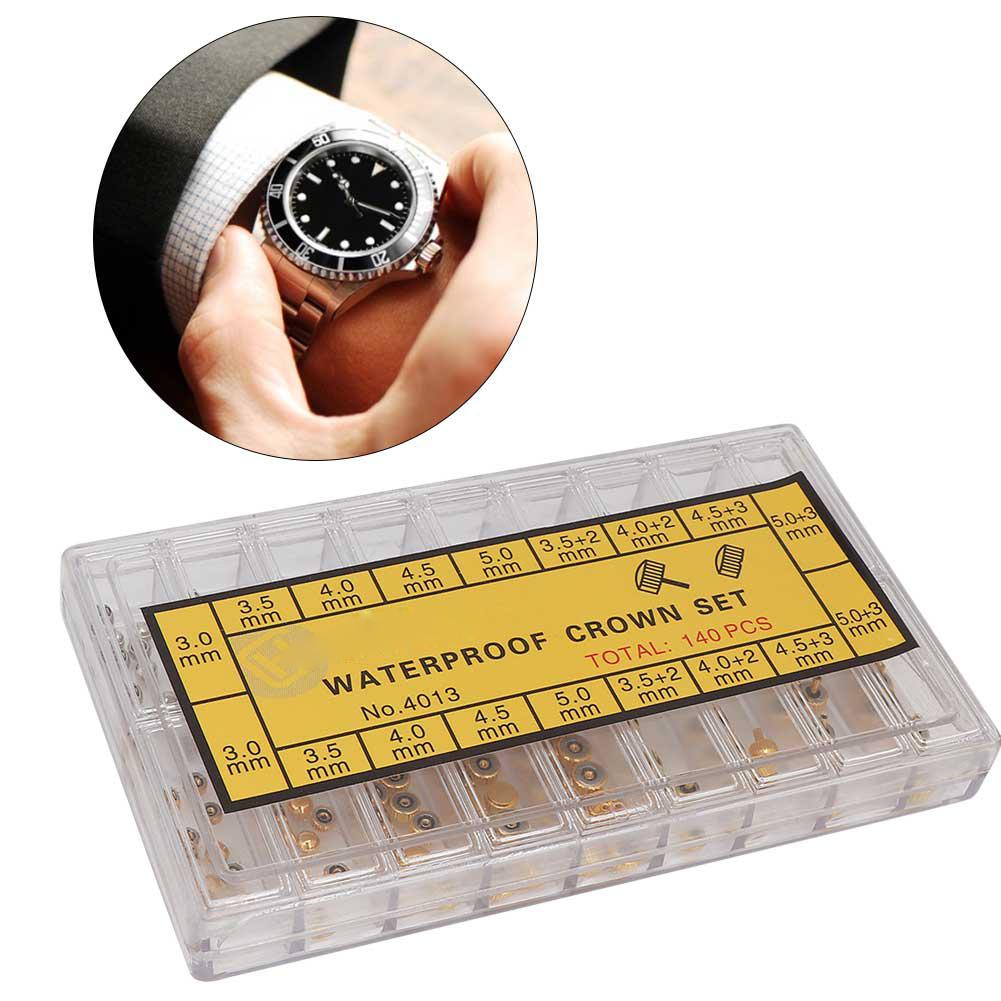 140 шт./кор. Детали заводной головки для часов, различные аксессуары, инструмент для ремонта часов для часовщиков