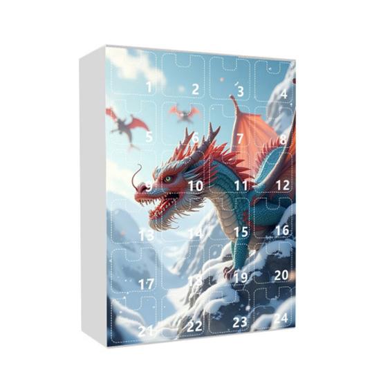 Рождественский Адвент-календарь 24 акриловые елочные игрушки Подвеска-динозавр Праздничные шармы для сумки Креативный декор для обратного отсчета для дома Праздничная вечеринка