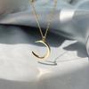 Gift Family Jewelry Women Men Moon Necklace Rescent Necklaces Clavicle Necklace Couple Necklace