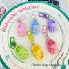 Colorful Heart Clog Keychain - Cute Girly Japanese Pendant & Bestie Charm Gift
