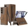 Бизнес-стиль Samsung Z Fold7 Armor чехол-книжка со слотом для ручки, держателем для карт и защитной пленкой для экрана.