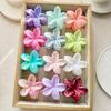 1Pcs Fashion Colorful Flower Hair Claw Clip Shark Ponytail Clip Temperament Hairpin Semi Tied Hair Clip Hair Accessories