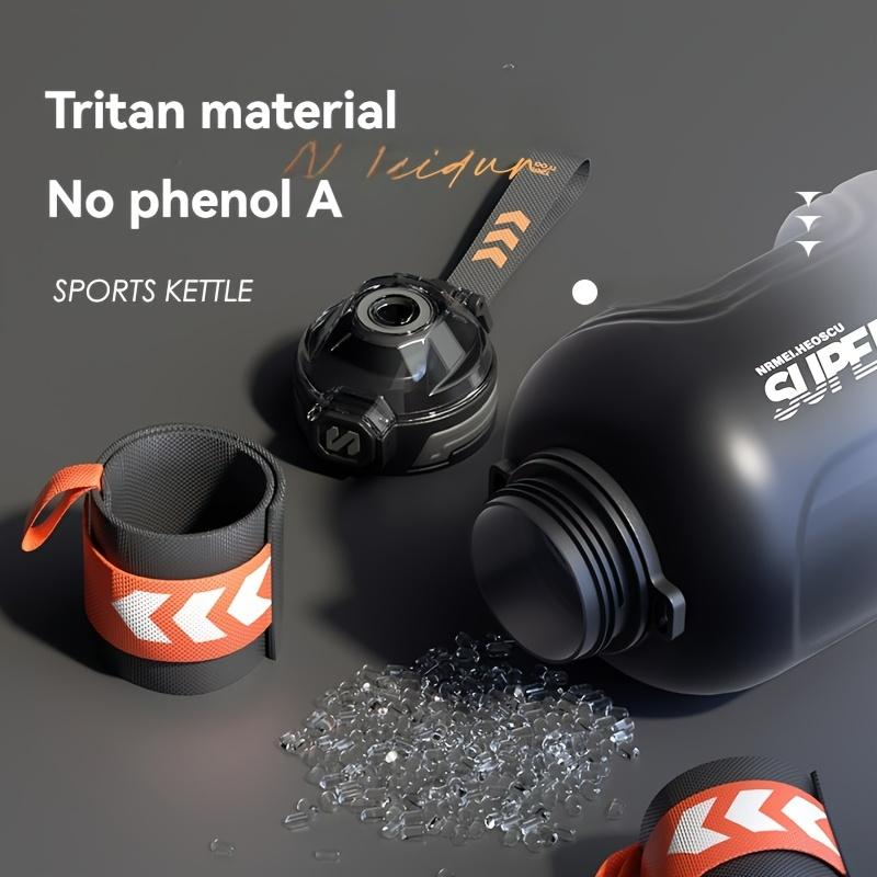 Бутылка для воды с градуировкой объема, 2200 мл/2600 мл, с ручкой и ремешком, с отделением для чая, подходит для фитнеса, активного отдыха, ежедневного использования