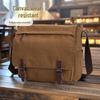 Men's Canvas Messenger Bag - Travel Crossbody, Shoulder Laptop Bag, Briefcase
