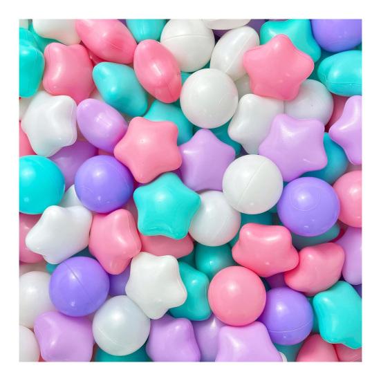 100Pcs Ocean Ball Pit Balls Safe Star Balls for Playrooms Sensory Perception Toys