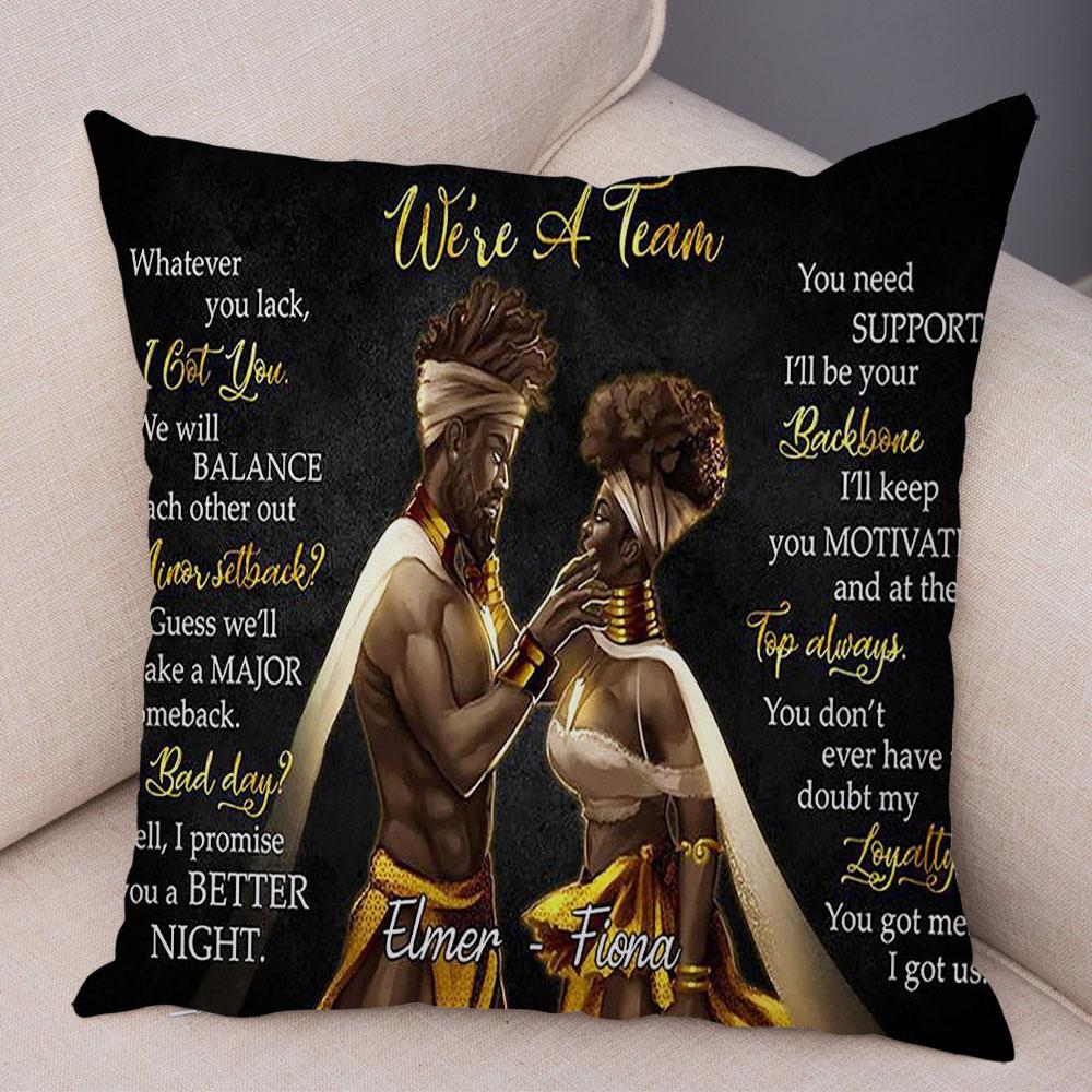 Чехол для подушки с изображением красивой леди, черная наволочка в африканском стиле для девочек, украшение для дивана, автомобиля, дома, наволочка