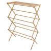 Collapsible Folding Wooden Clothes Drying Rack Bamboo Laundry Drying Rack for Clothes Towel Blanket