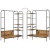 Clothing Rack with Shelf Brown 120 x 44 x 160 cm Engineered Wood