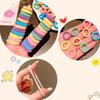 100Pcs Colorful Basic Nylon Ealstic Hair Band Kids Girls Ponytail Holder Ties