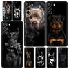 Pet Dog Pitbull Phone Case For Samsung Galaxy S23 Ultra S22 S21 S20 FE 5G S10 S10E S9 S8 Plus Note 20 Soft Black Silicone Cover