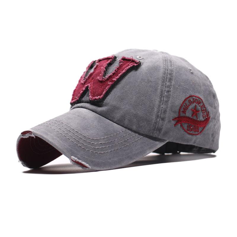 New hip hop trendy baseball cap outdoor men and women, summer sunscreen cap W letter hat old cap