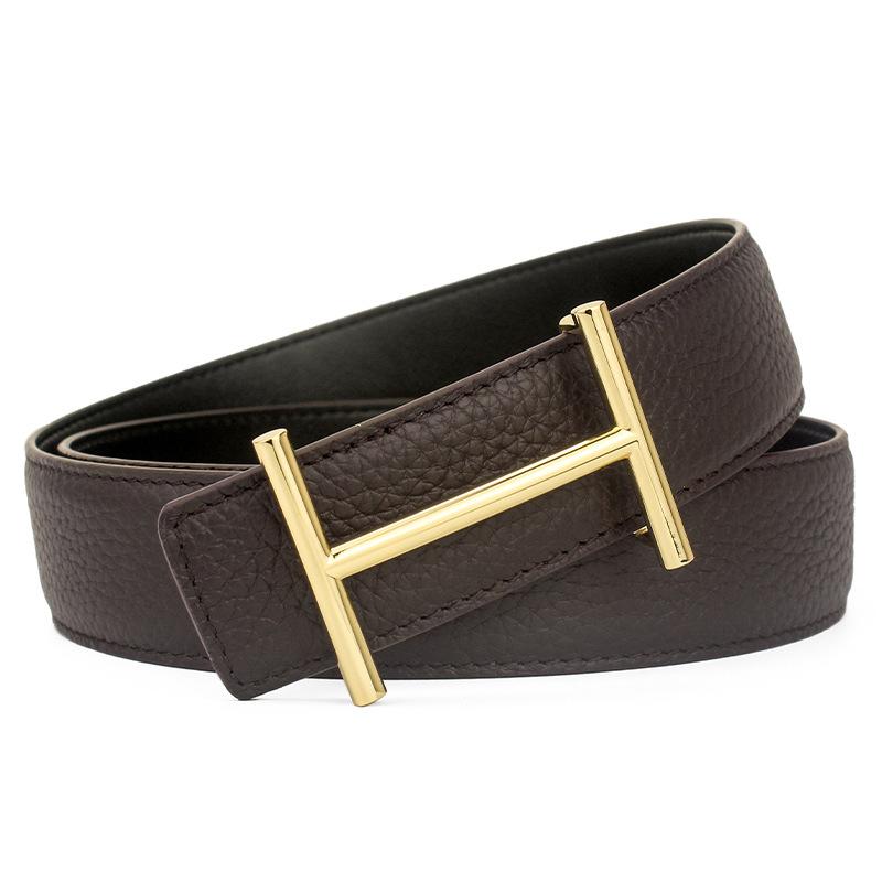 Мужской ремень, первый слой коровьей кожи, узор личи, I-образный ремень