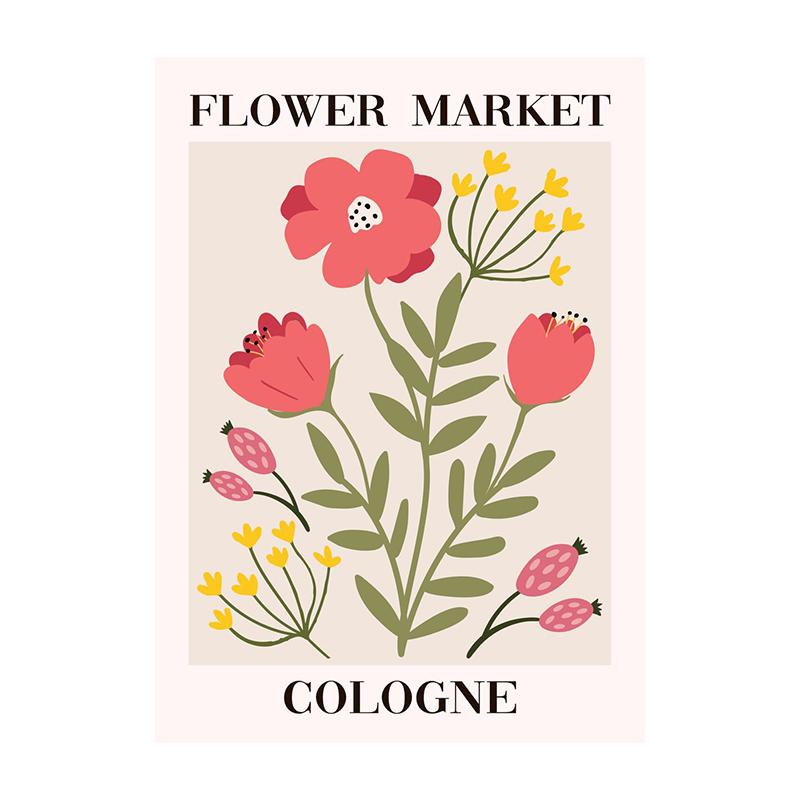 Abstract Flower Market Poster Flowers Matisse Print Market Matisse Floral Exhibition Picture Canvas Painting for Home Decor
