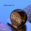 Table Clock Bluetooth Wireless Audio Mini LED Mirror Digital Alarm Clock Temperature Weekend Display Desk Clock