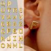 Fashionable And Trendy Small Letter Stainless Steel Bubble 26 Letter Earrings 1 Pair