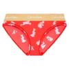 Letter Logo Cartoon Pattern Full Print Triangle Underwear Women Underwear Red QF7274AD-DLQ