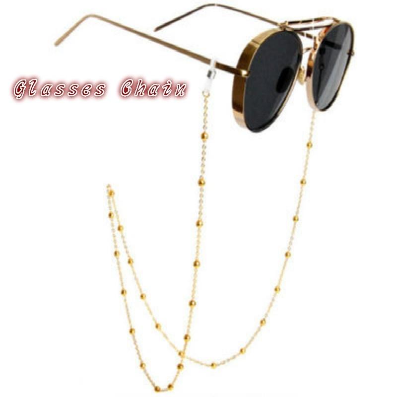 Reading Glasses Chain for Women Metal Sunglasses Cords Beaded Eyeglass Lanyard Hold Straps Men Eyewe