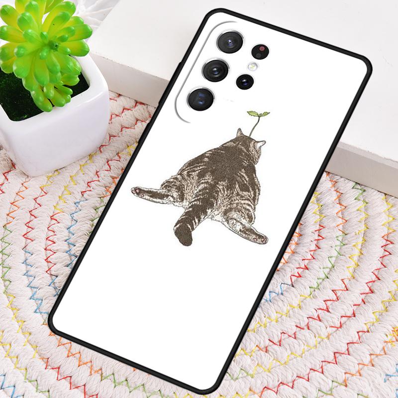 Minimalist Cats Silicone Phone Case For Samsung Galaxy note 10 pro S26 S25 S24 S23 S22 S21 Plus S25Ultra Capa Cover