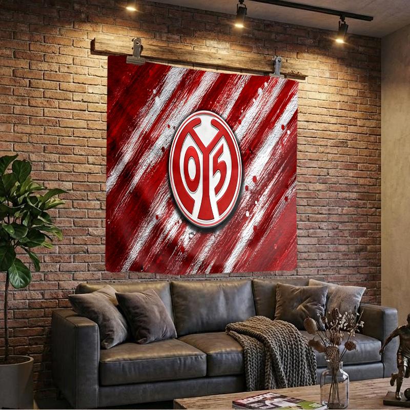 Mainz Football Crest Tapestry Playroom Tapestry, Accessories for Bedroom,Livingroom, dormitory Room Wall Decor Fan Birthday Gifts