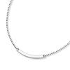 EPIC BOLEN Silver 925 Necklace, Simple Men's Necklace with Horizontal Bar, Small Plain Pendant, Venetian Chain, 50cm