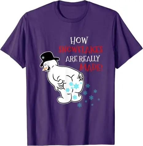 Funny Snowman How Snowflake Are Really Made Christmas Cutome T-Shirt Gifts Cute Graphic Tee Tops Family Matching Xmas Clothing