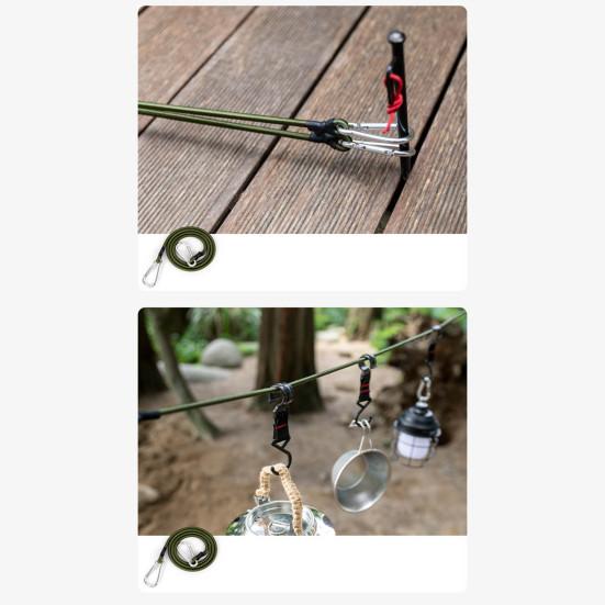 30/60/90СМ Эластичный шнур с карабином Усиленный для улицы, кемпинга, автодома, палатки, велосипеда, каяка, багажа, груза, эластичные стяжки, веревка